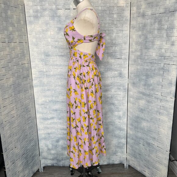 Yumi Kim Lemon Lavender UMA dress Adjustable Shoulder strap Tie back size 0 - Picture 2 of 10
